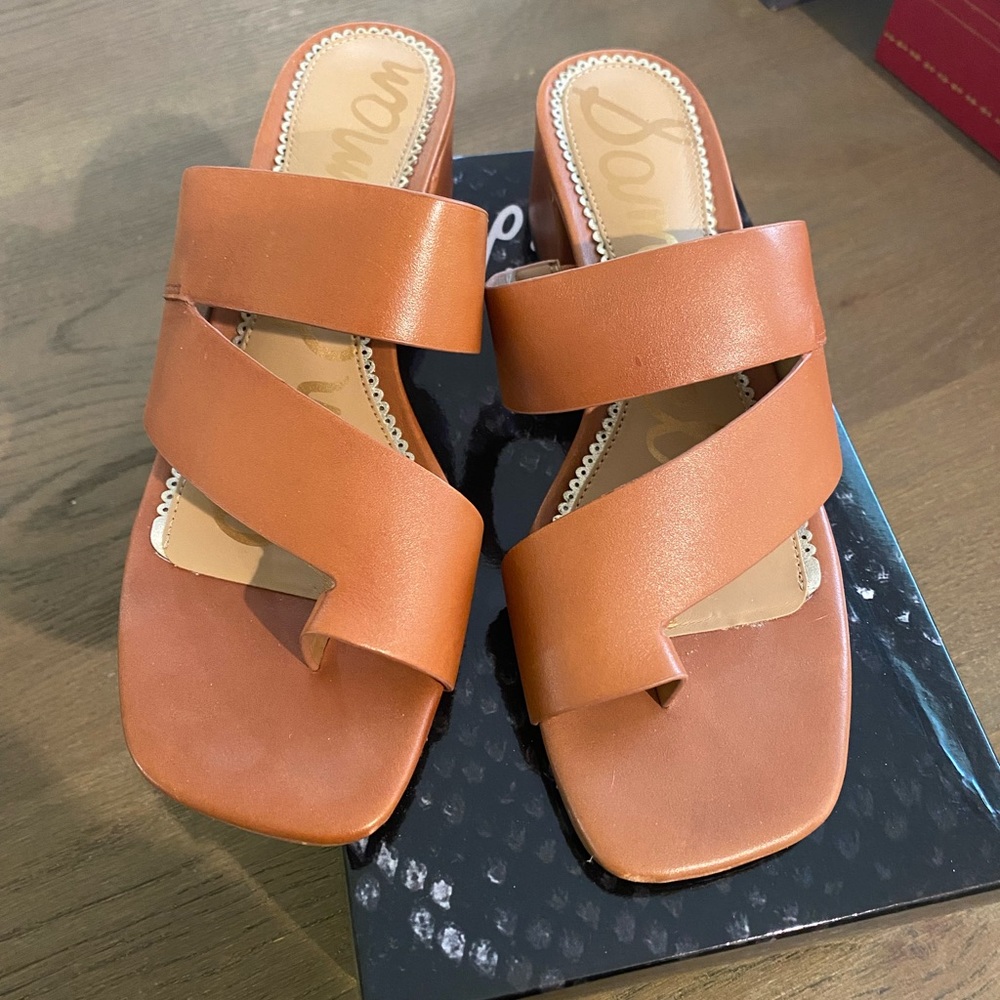 Sam Edelman Prague Ginger Brown Leather Sandals